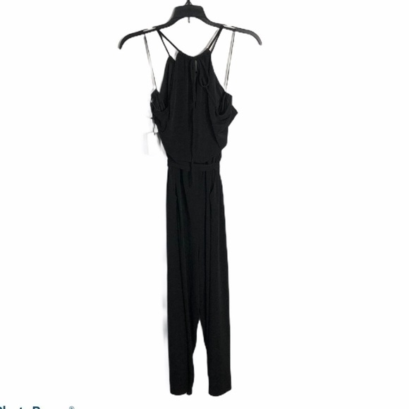 1.State Black Halter Waist Tie Jumpsuit NWT Women Large - Picture 5 of 14